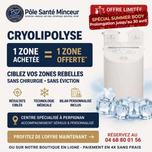 offre cryolipolyse jusqu'au 30 avril 2026